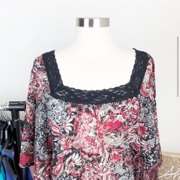 HeartSoul lace batwing top - Picture 2 of 7